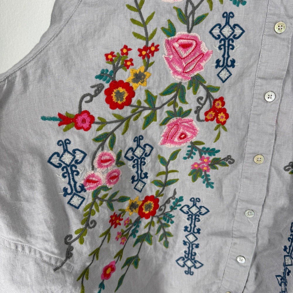 John Mark Womens Patchwork Floral Embroidered Poc… - image 6